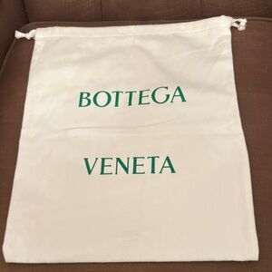 Bottega Veneta Cream Bag with Green Logo